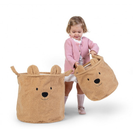 Lot de 3 paniers Teddy CHILDHOME Beige