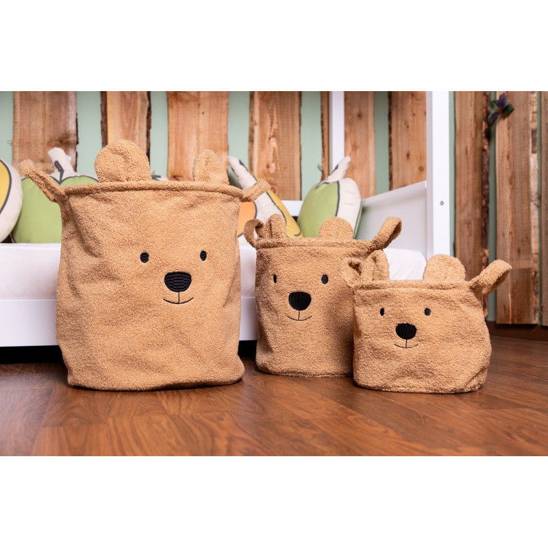 Lot de 3 paniers Teddy CHILDHOME Beige