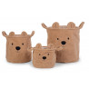 Lot de 3 paniers Teddy CHILDHOME Beige