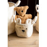 Lot de 3 paniers Teddy CHILDHOME Écru
