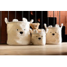 Lot de 3 paniers Teddy CHILDHOME Écru