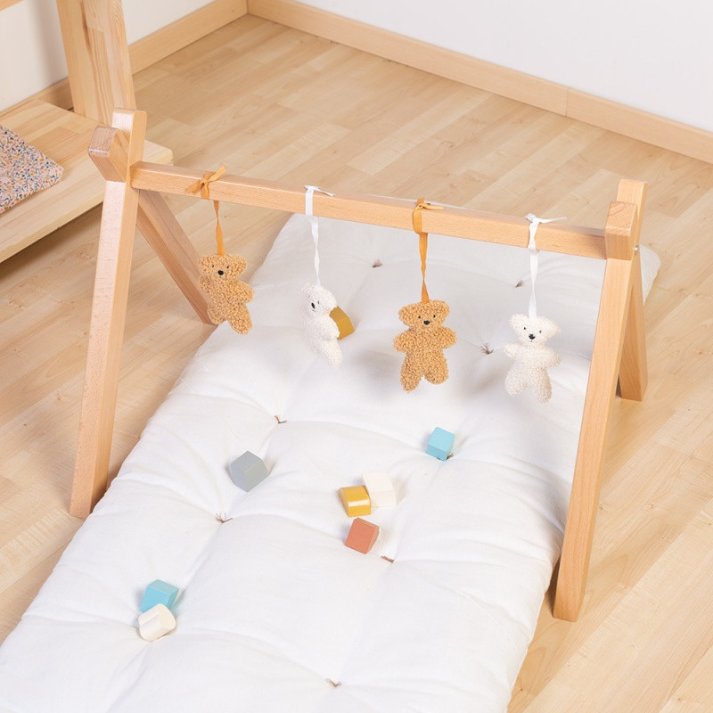 Lot de 4 oursons Teddy à suspendre CHILDHOME Beige/écru