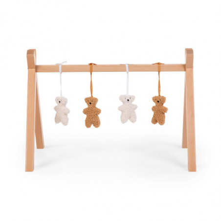 Lot de 4 oursons Teddy à suspendre CHILDHOME Beige/écru