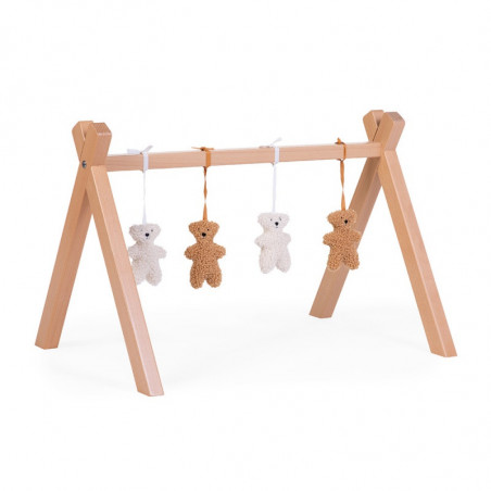 Lot de 4 oursons Teddy à suspendre CHILDHOME Beige/écru