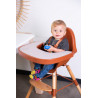 Chaise-haute Evolu 2 CHILDHOME Naturel/Terracotta