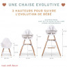 Chaise-haute Evolu 2 CHILDHOME Naturel/Terracotta