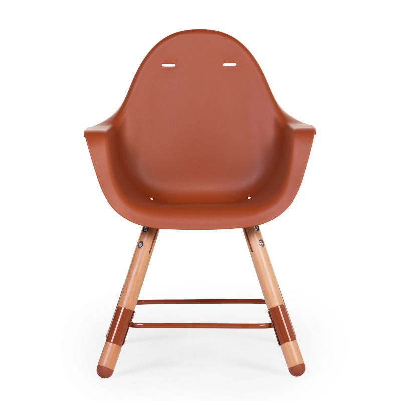 Chaise-haute Evolu 2 CHILDHOME Naturel/Terracotta