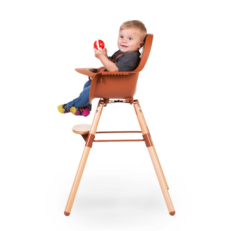 Chaise-haute Evolu 2 CHILDHOME Naturel/Terracotta
