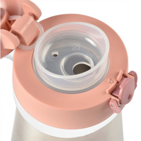 Gourde en inox 350ml + anse BEABA Old pink