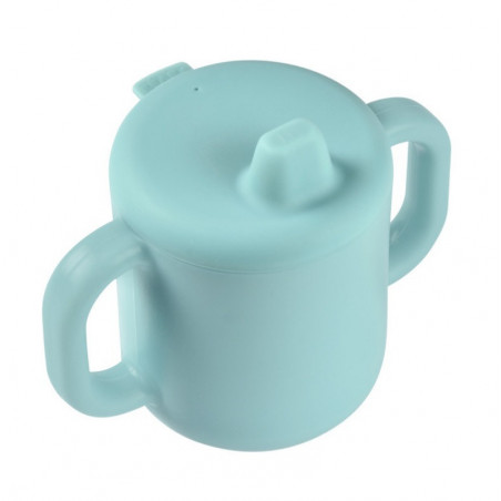 Tasse d'apprentissage en silicone BEABA Blue