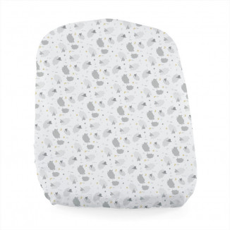 Lot 2 draps-housses pour Baby Hug CHICCO Grey sheep