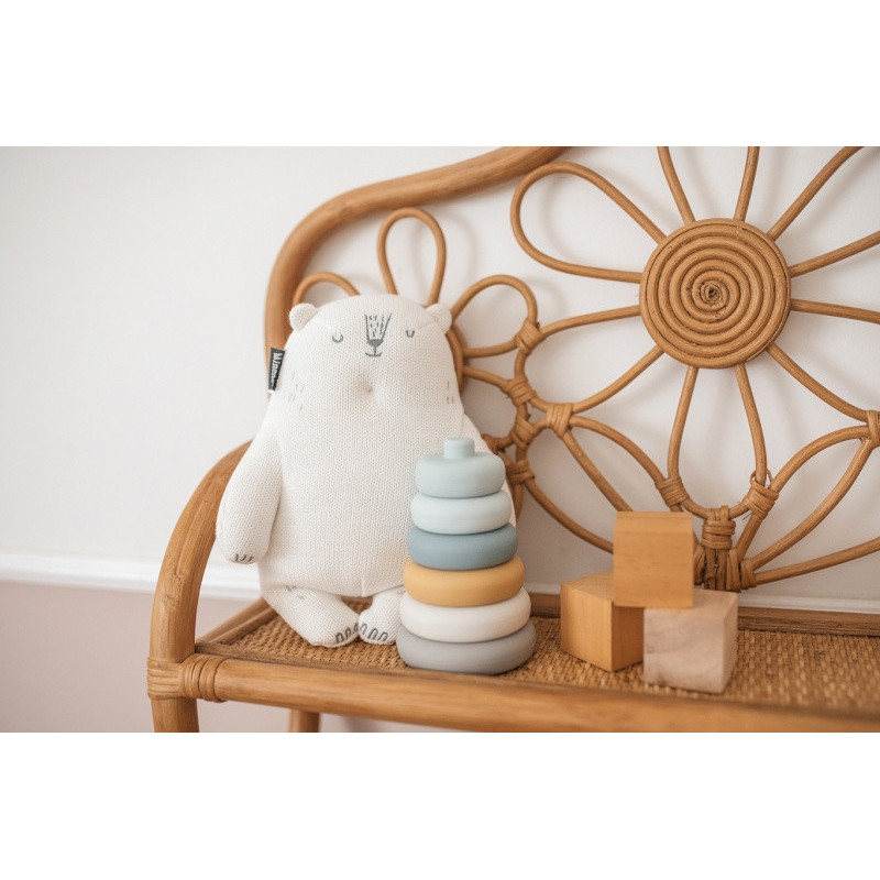 Doudou en tricot ours MINENE Crème