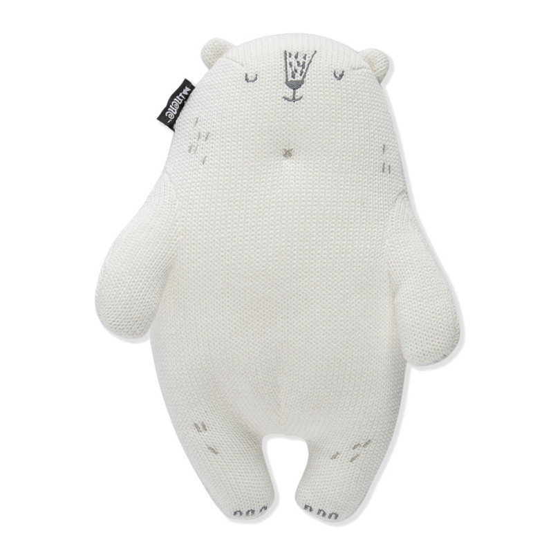 Doudou en tricot ours MINENE Crème