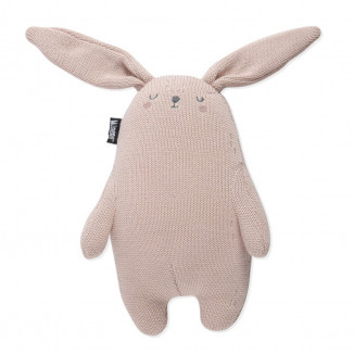 Doudou en tricot lapin MINENE Rose