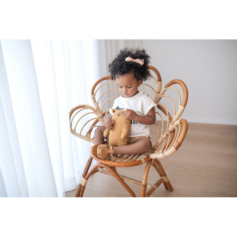 Doudou en tricot tigre MINENE Ocre