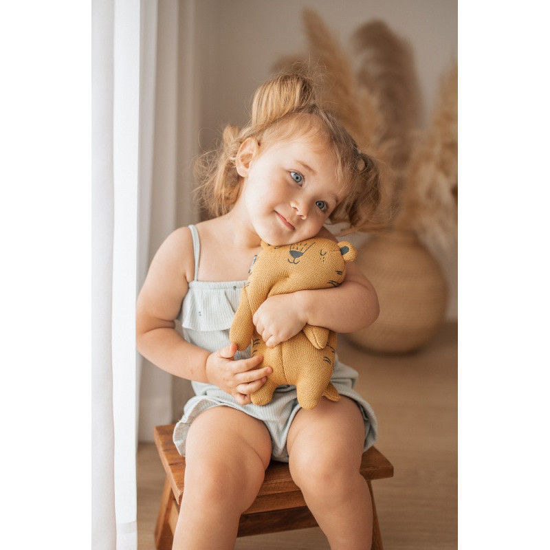 Doudou en tricot tigre MINENE Ocre