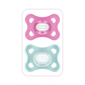 MLot de 2 sucettes comfort 2-12m MAM Rose