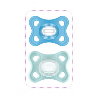 Lot de 2 sucettes comfort 2-12m MAM Bleu