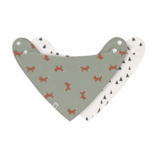 Lot de 2 bandanas Little forest LASSIG Renard olive