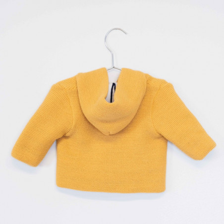 Manteau droit 3/6m Basic MLT Moutarde/Écru