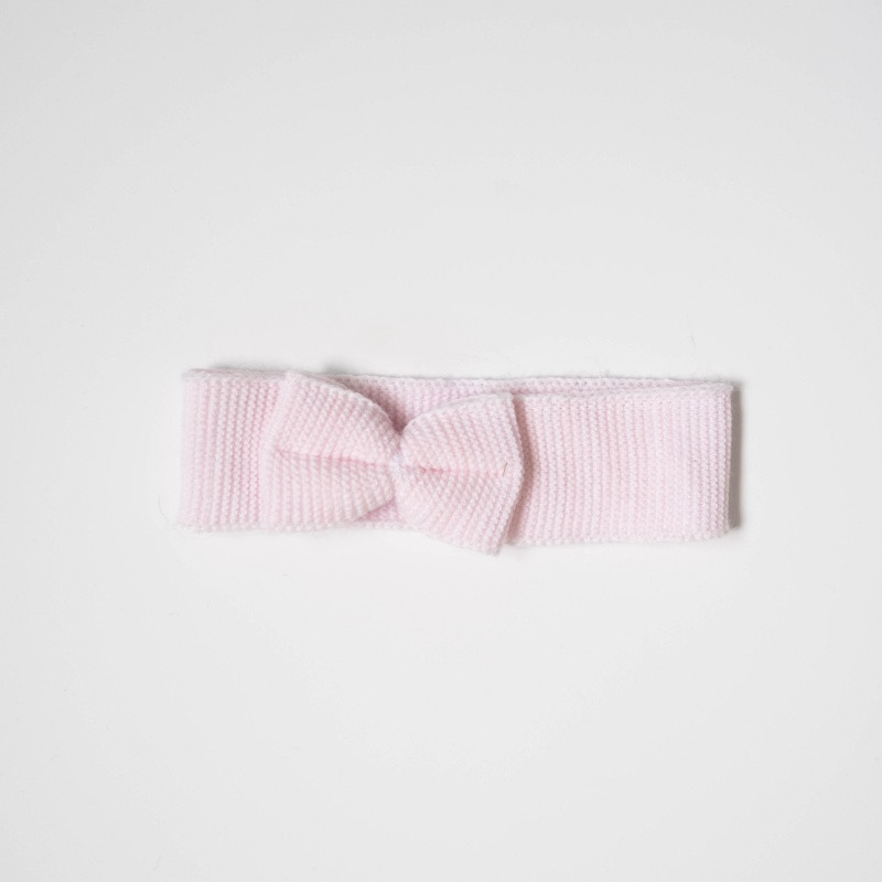 Bandeau avec nœud 3/6m MLT Rose layette