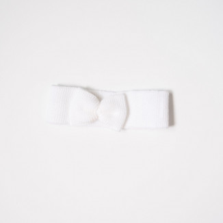Bandeau avec nœud 1/3m MLT Blanc