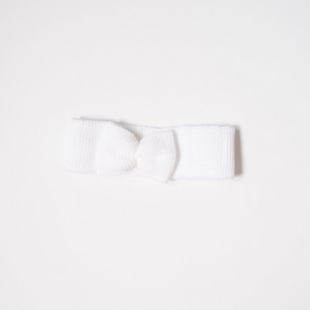 Bandeau avec nœud 1/3m MLT Blanc