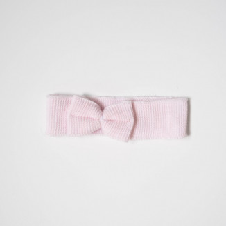 Bandeau avec nœud 1/3m MLT Rose layette