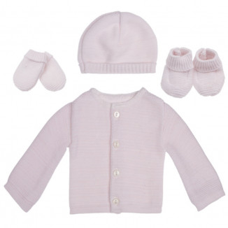 Lot de maternité en coton bio 0/1m MLT Rose Chiné