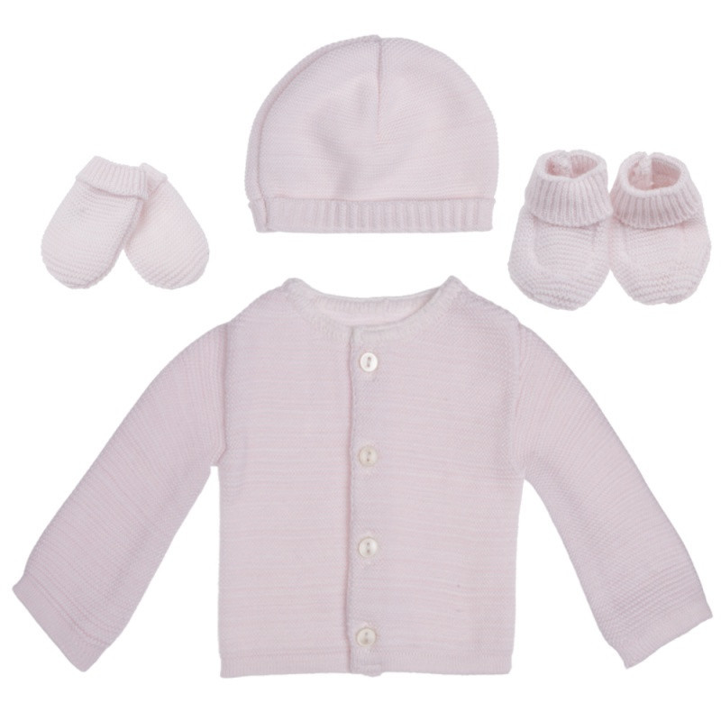 Lot de maternité en coton bio 0/1m MLT Rose Chiné