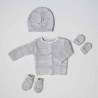 Lot de maternité en coton bio 0/1m MLT Gris chiné
