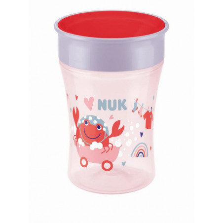 Tasse Magic Cup 360 silicone 8 m+ NUK Rose