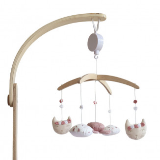 Mobile musical en bois TROIS KILOS SEPT Rose et Lili