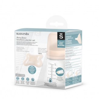 Coffret biberon Zéro.Zéro 180 ml + sucette SUAVINEX