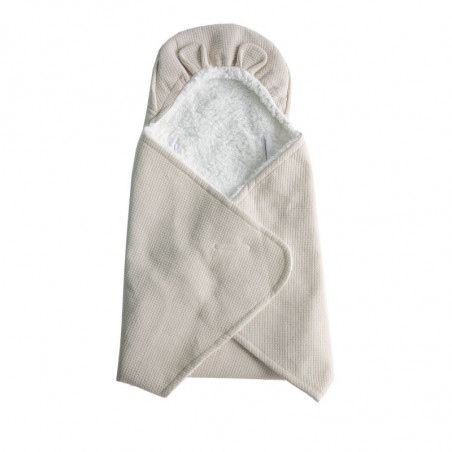 Couverture nomade Fluffy 120x120 DOMIVA Galet