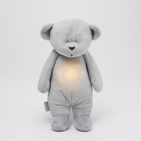 L'ours douceur avec sons & lumières MOONIE Gris