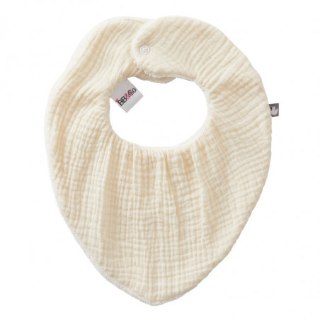 Bavoir bandana bambou/ gaze BB&CO Mousse de lait