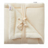 Couverture peluche & gaze 70x100cm BB&CO Mix & Match Mousse de lait