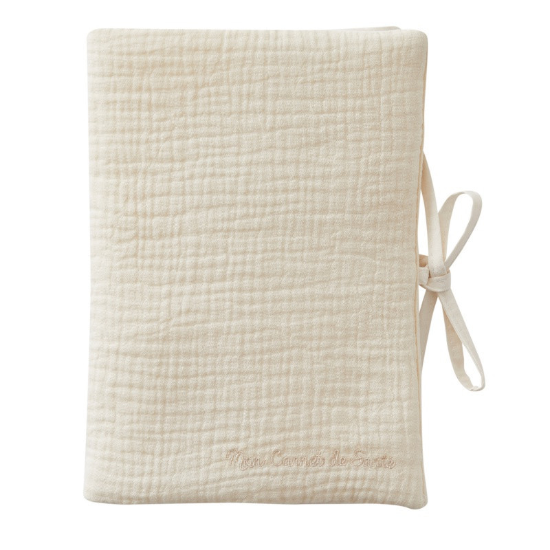 Protège carnet de santé gaze BB&CO Mix & Match Mousse de lait