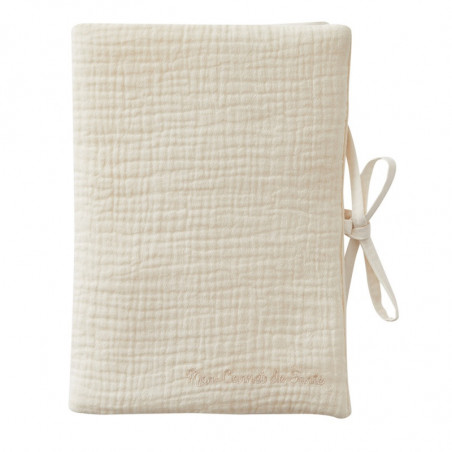 Protège carnet de santé gaze BB&CO Mix & Match Mousse de lait