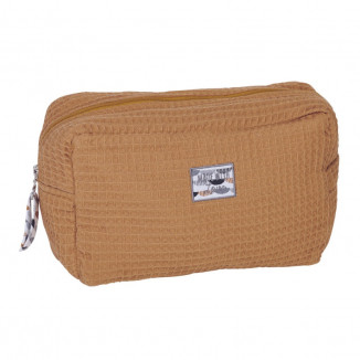 Trousse de toilette en nid d'abeille BB&CO Noisette