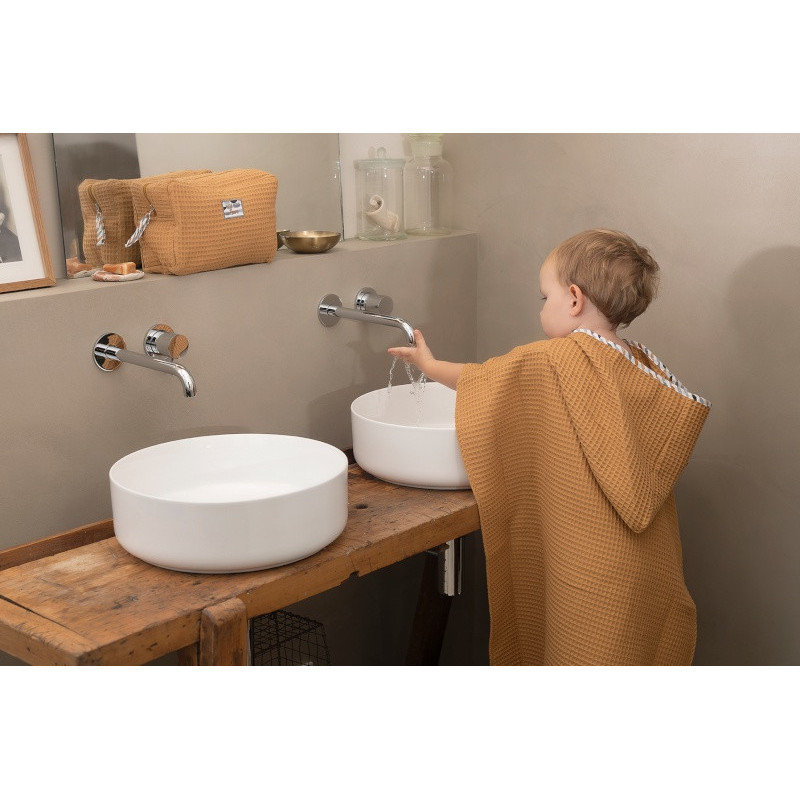 Trousse de toilette en nid d'abeille BB&CO Noisette