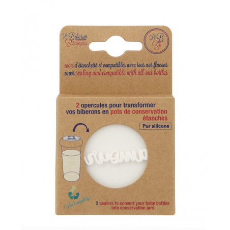 Lot de 2 opercules en silicones Nuage/Amour LE BIBERON FRANCAIS
