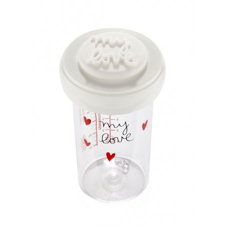 Lot de 2 opercules en silicones Cœurs/My love LE BIBERON FRANCAIS Maman-bébé par Soledad