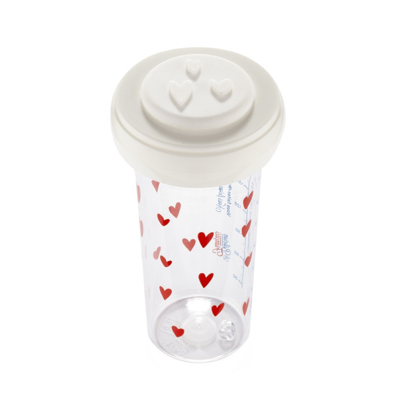 Lot de 2 opercules en silicones Cœurs/My love LE BIBERON FRANCAIS Maman-bébé par Soledad