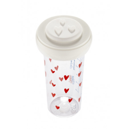 Lot de 2 opercules en silicones Cœurs/My love LE BIBERON FRANCAIS Maman-bébé par Soledad