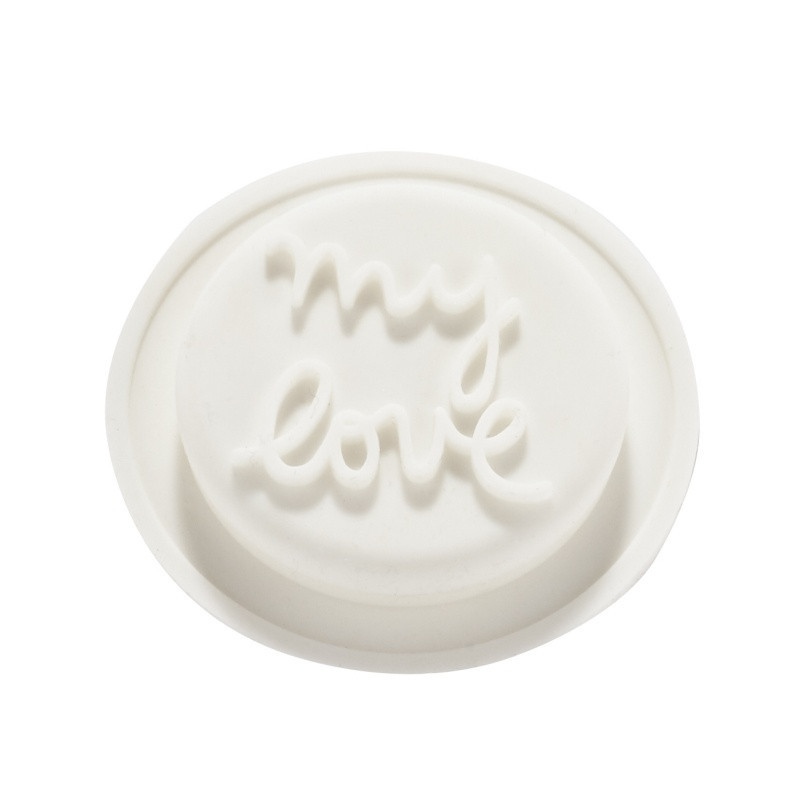 Lot de 2 opercules en silicones Cœurs/My love LE BIBERON FRANCAIS Maman-bébé par Soledad