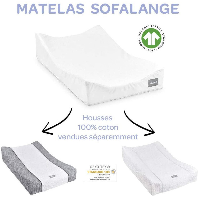 Housse matelas à langer Sofalange BEABA Vieux rose