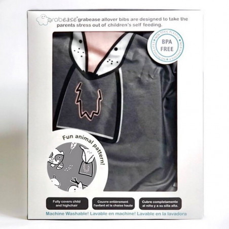 Bavoir intégral bébé et chaise haute GRABEASE Gris