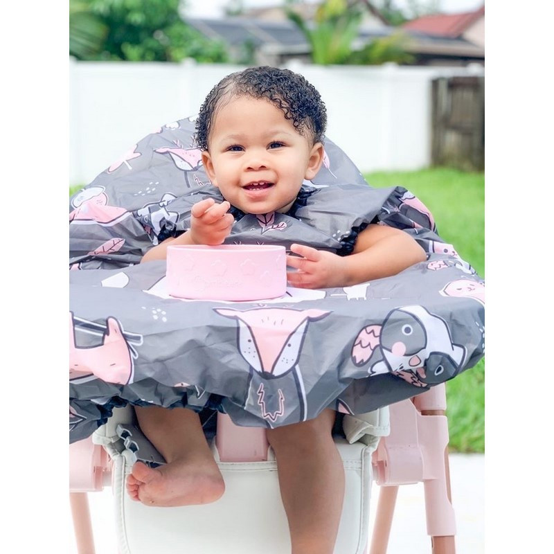 Bavoir intégral bébé et chaise haute GRABEASE Gris